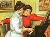 Pierre Auguste Renoir Yvonne and Christine Lerolle Playing the Piano painting